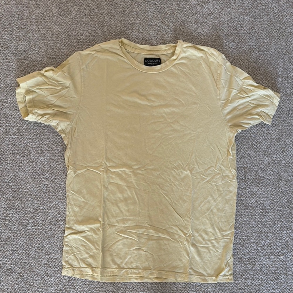 Goodlife Men's Crewneck T-Shirt in Light Yellow